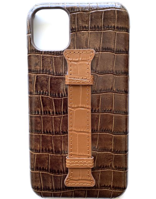 IPHONE COVER CROCO Pattern Leather