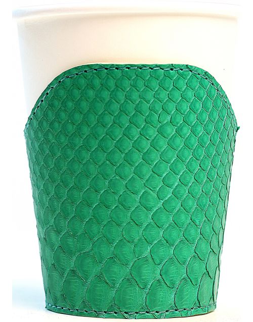 Cup Python Leather Sleeve